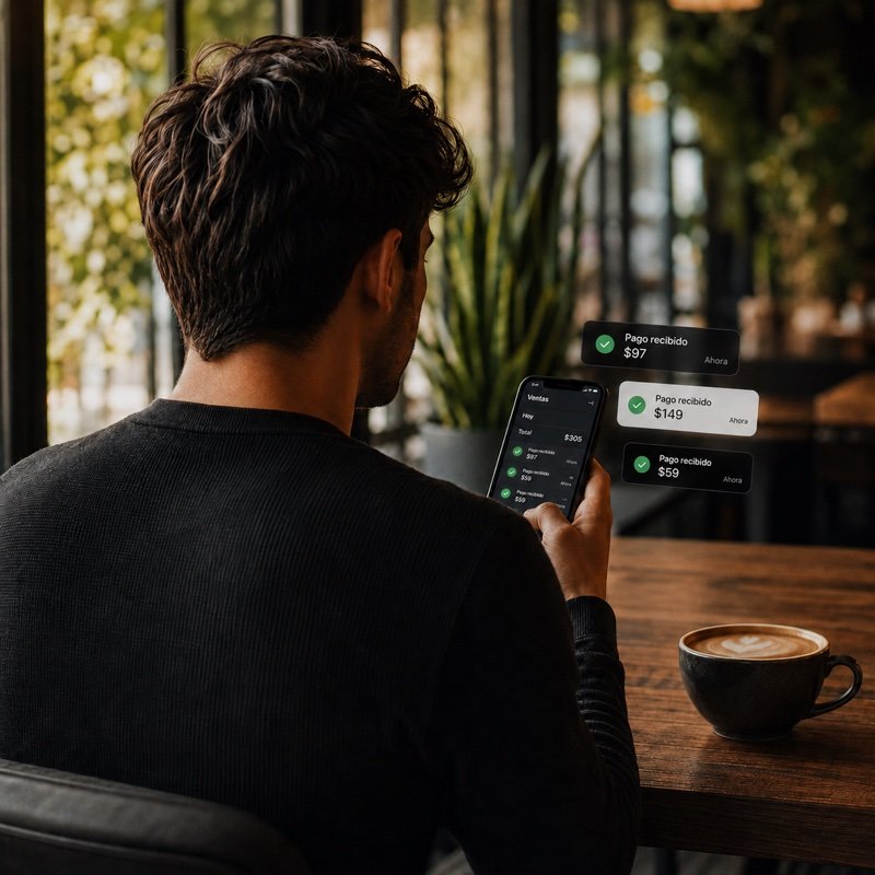 Notificaciones de nuevas ventas llegando directo al teléfono